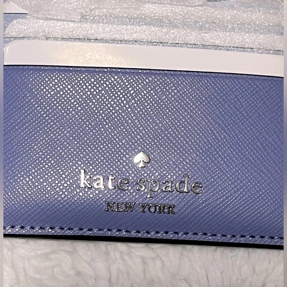 Kate Spade Madison small slim card holder size 4.08” W X 3.04” H X 0.4” D - Picture 9 of 16